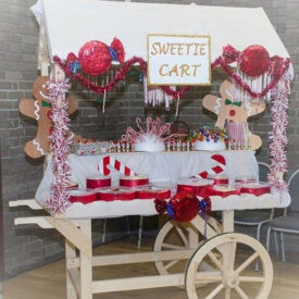 Valentine day candy cart